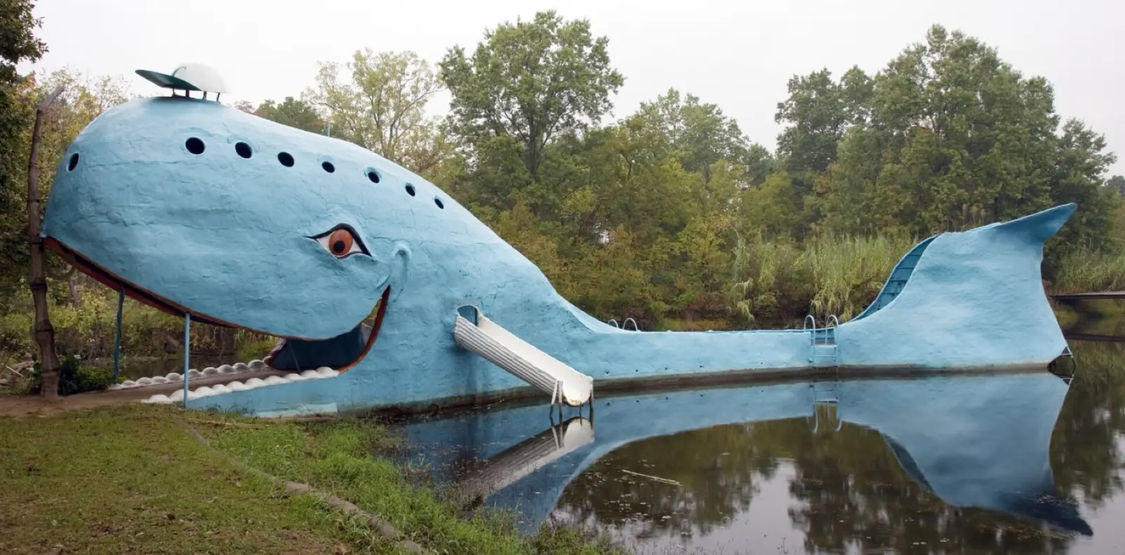The Blue Whale of Catoosa on Route 66 outside Tulsa, Oklahoma